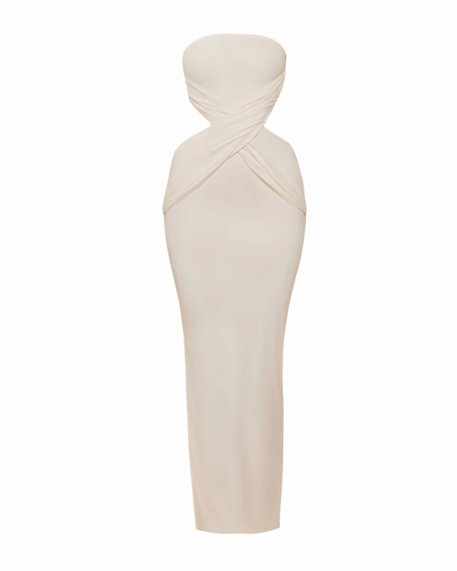 LILLIA Tube Top Slit Backless Maxi Dress - Image 4