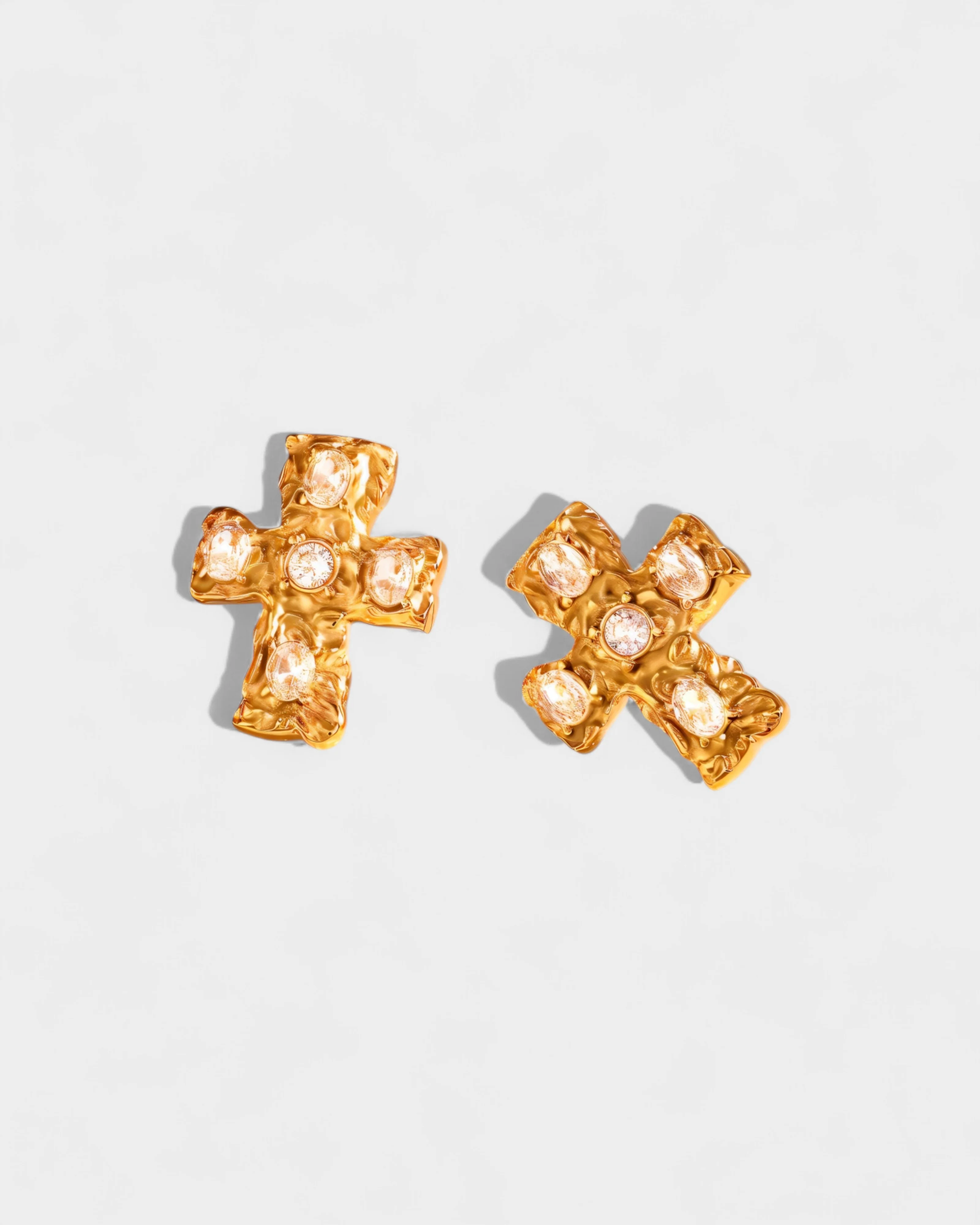 MAINE Multi-Stone Cross Stud Earrings - Image 10