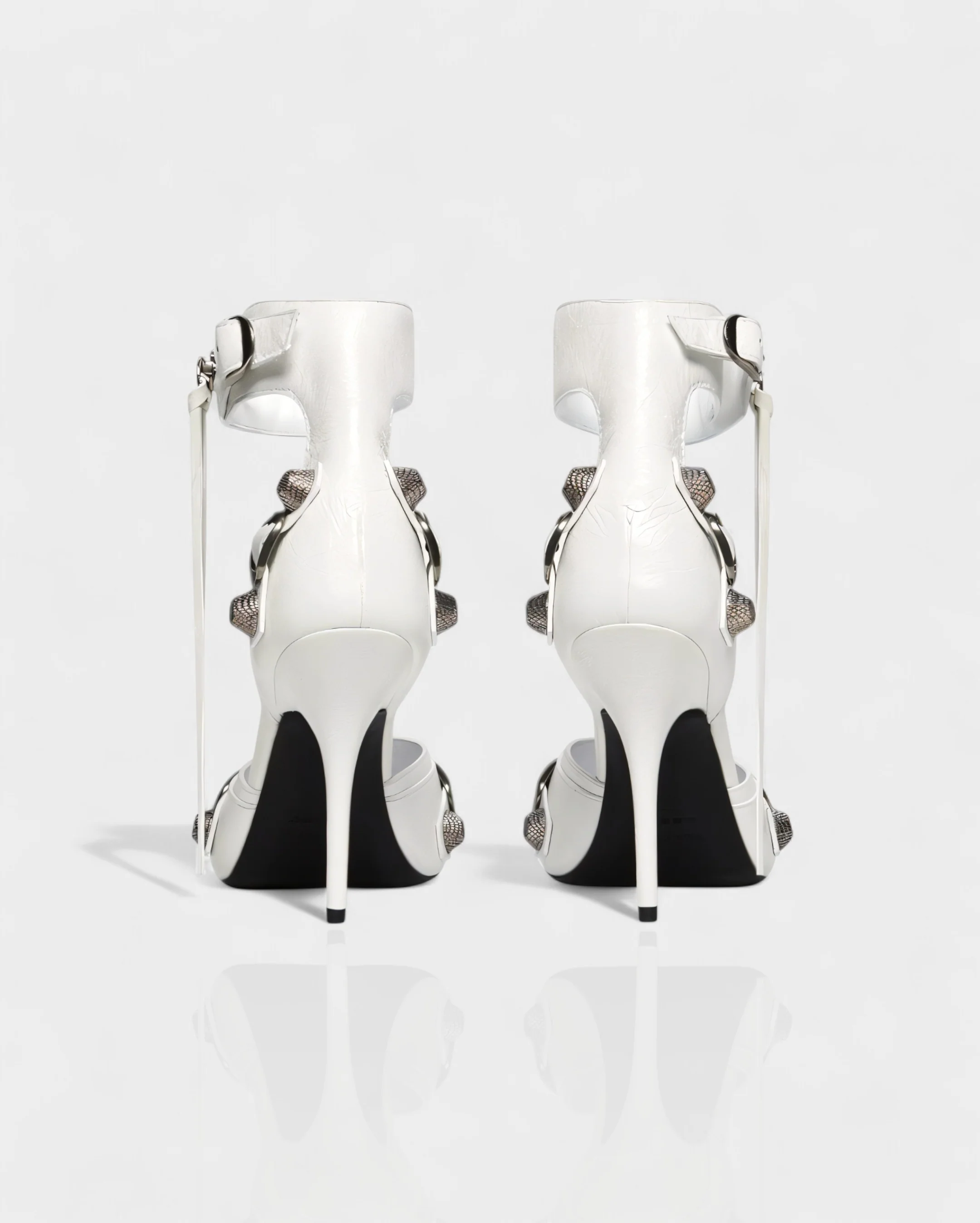 PALISSE Buckle Detail Stiletto Heels - Image 13