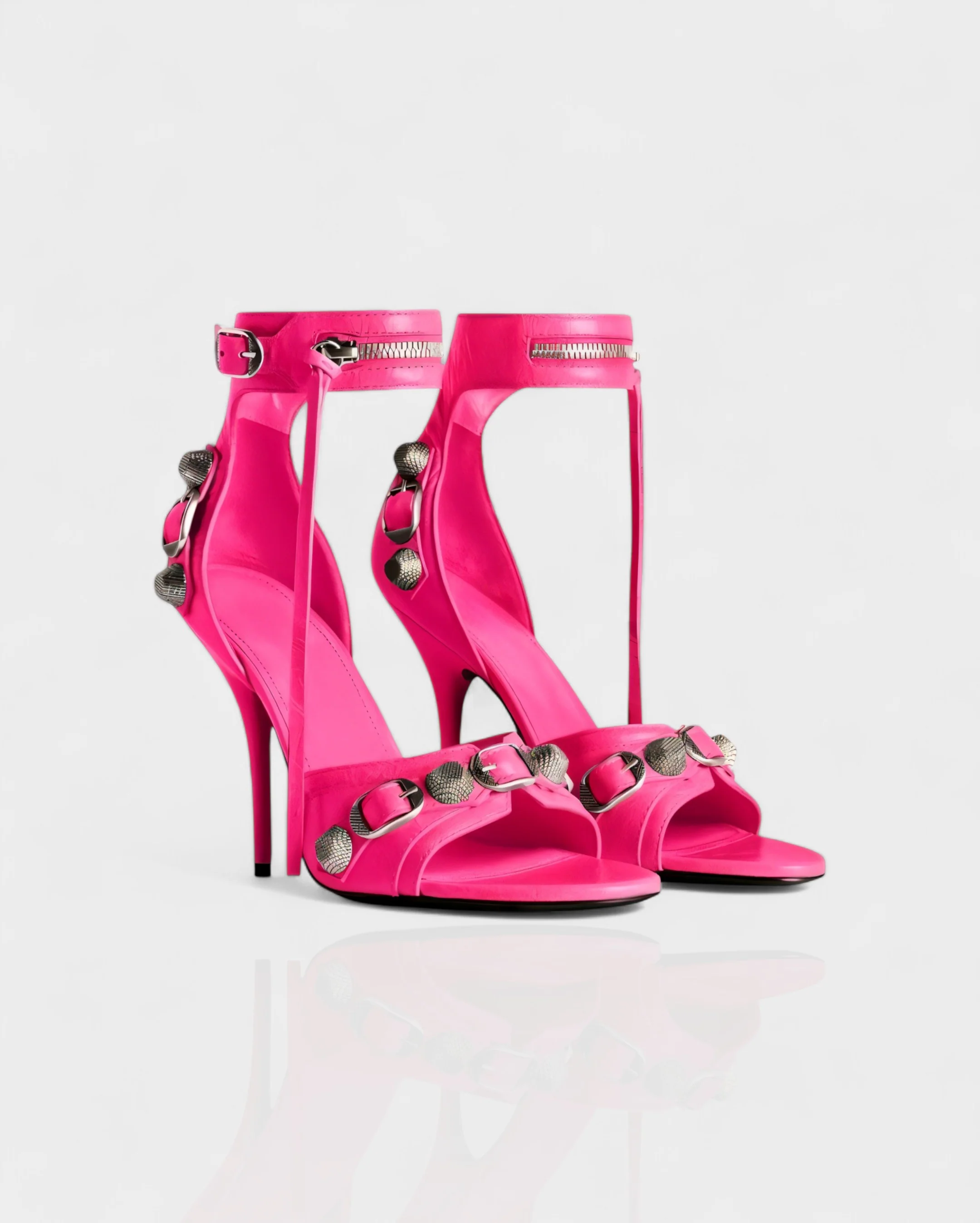 PALISSE Buckle Detail Stiletto Heels - Image 30